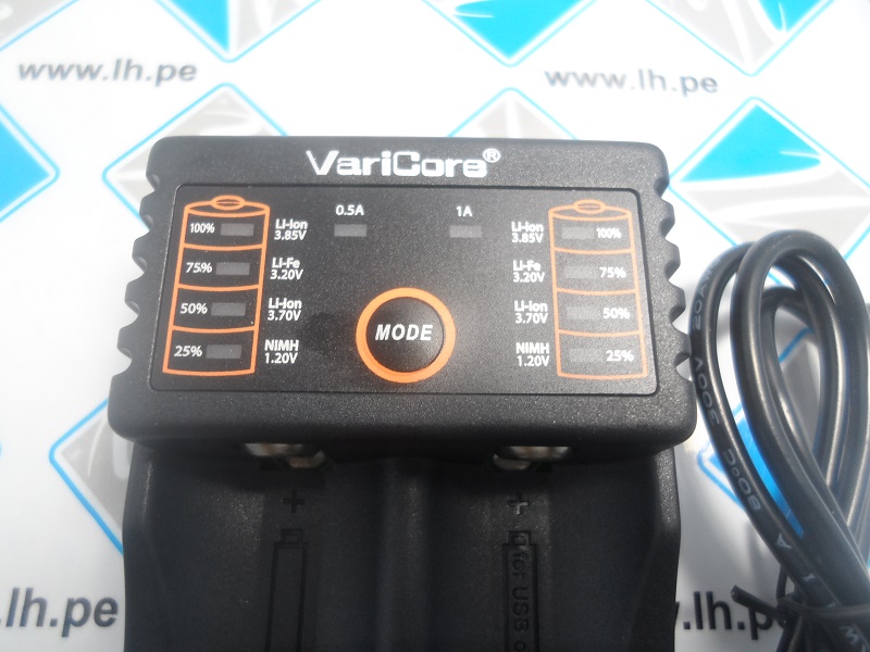 V20i 18650    Cargador para baterías 26650 / 18350 / 17355 / 16340 / 14500 / 10440 / AAA / AA / A / SC /S 1.2V Ni-MH Ni-Cd